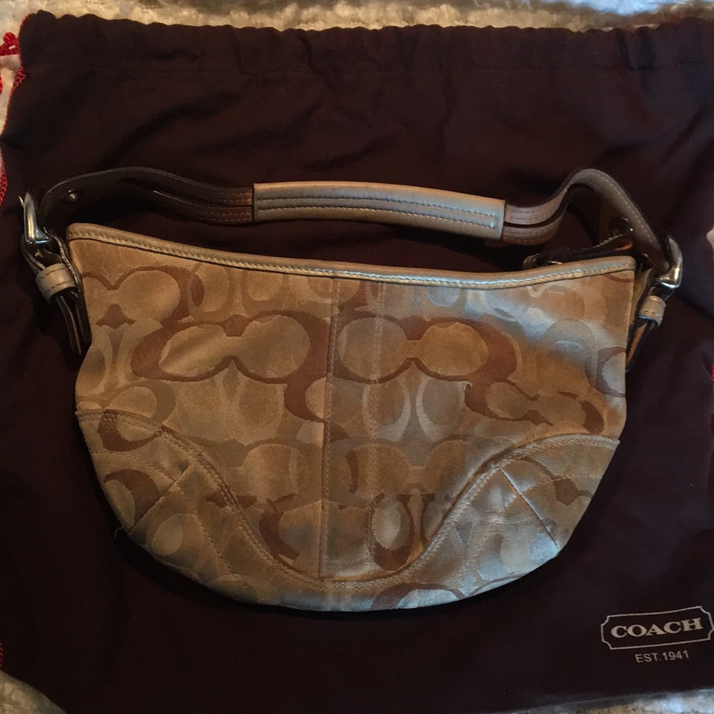 Coach small hobo purse with dust cover